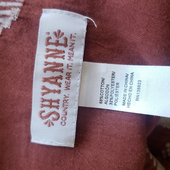 Shyanne clay and cream one size embroidery western poncho kimono cardigan - Picture 6 of 6